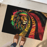 Jamaica Rastafarian Lion One Love Rubber Doormat - Wonder Print Shop