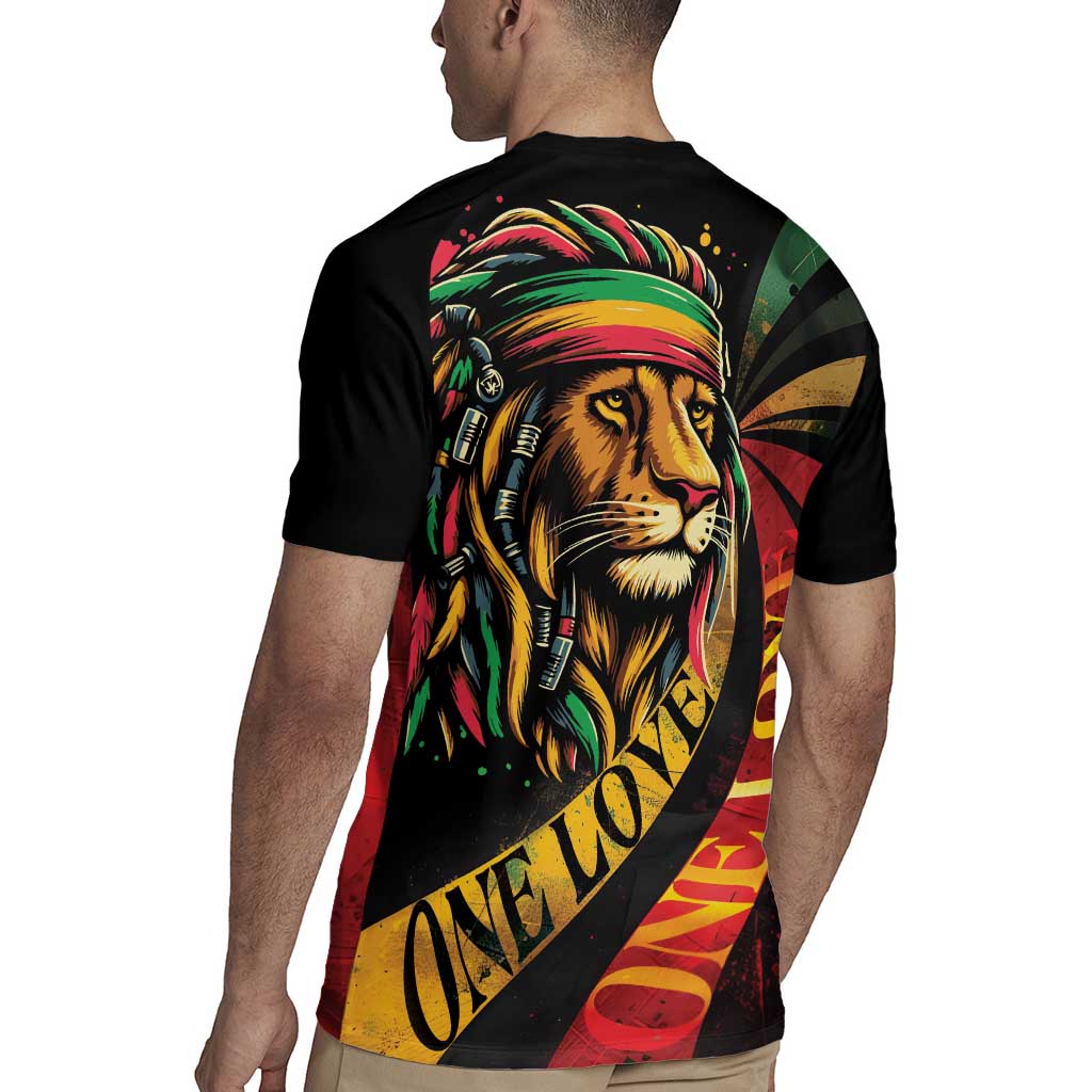 Jamaica Rastafarian Lion One Love Rugby Jersey - Wonder Print Shop