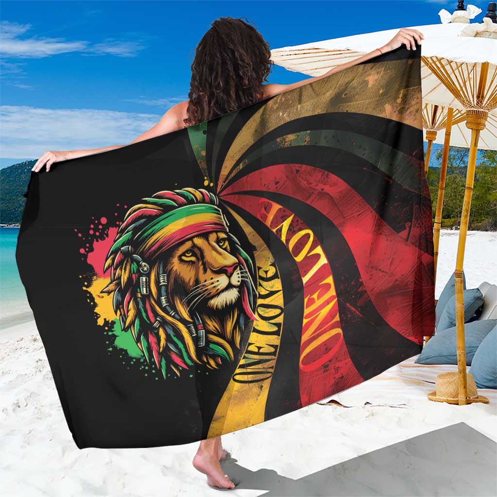 Jamaica Rastafarian Lion One Love Sarong - Wonder Print Shop