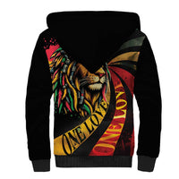 Jamaica Rastafarian Lion One Love Sherpa Hoodie - Wonder Print Shop