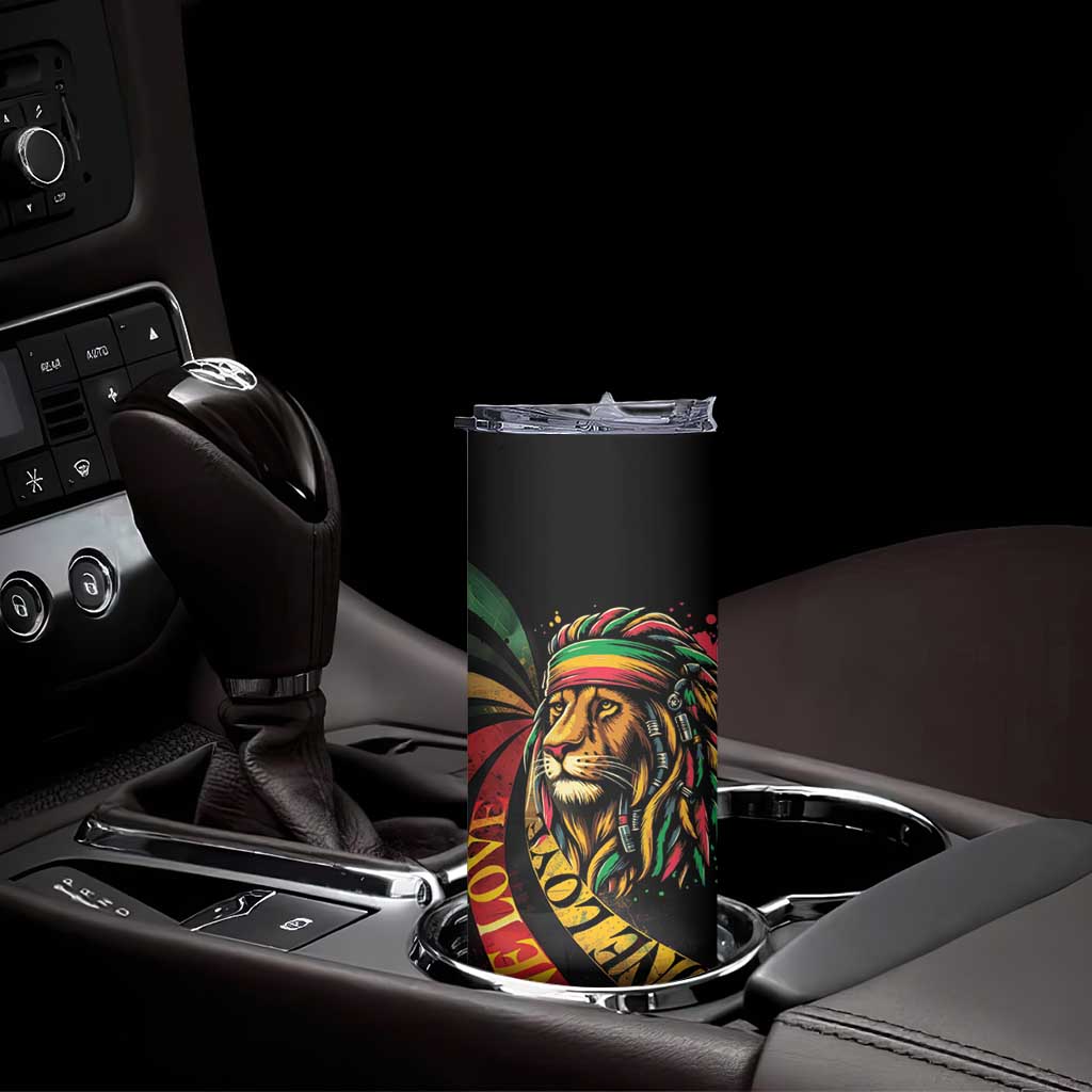 Jamaica Rastafarian Lion One Love Skinny Tumbler - Wonder Print Shop