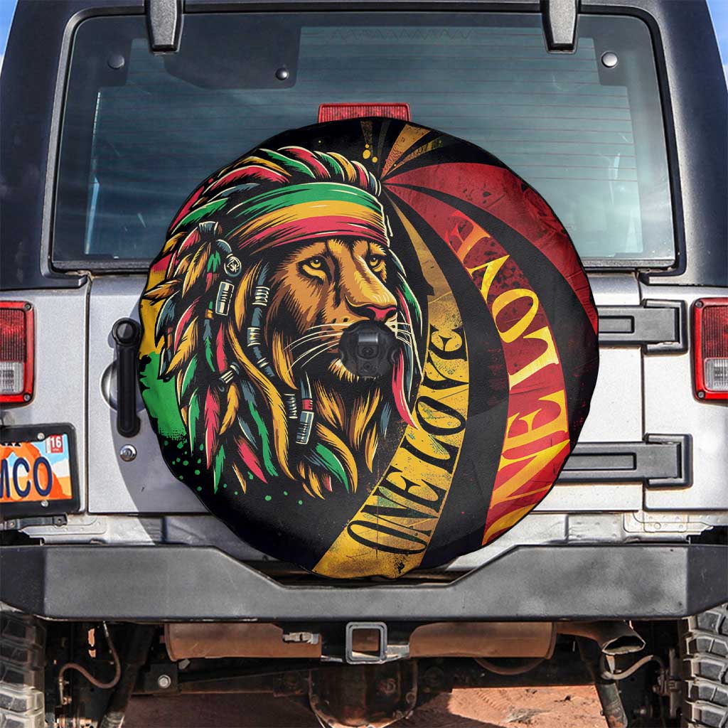 Jamaica Rastafarian Lion One Love Spare Tire Cover - Wonder Print Shop