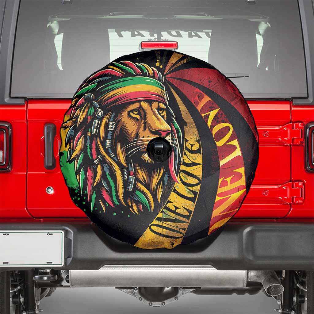 Jamaica Rastafarian Lion One Love Spare Tire Cover - Wonder Print Shop