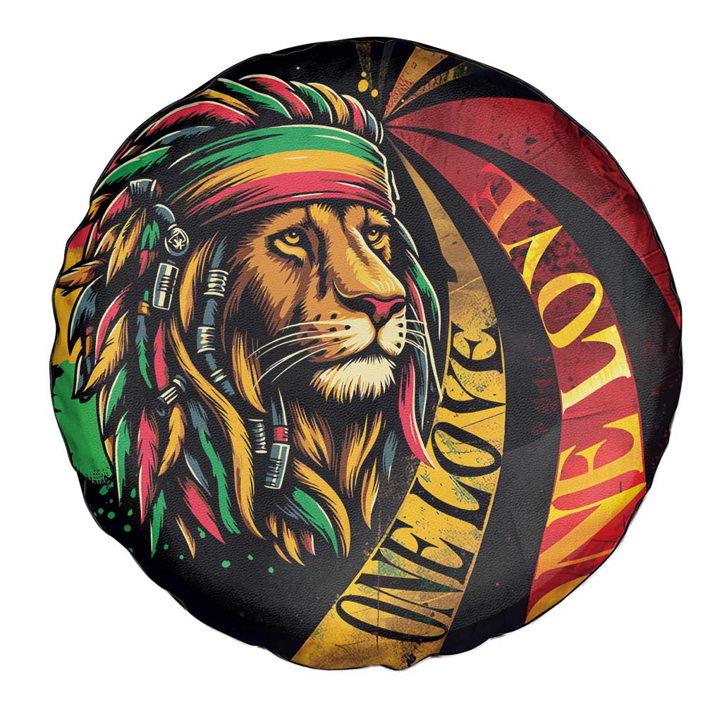 Jamaica Rastafarian Lion One Love Spare Tire Cover - Wonder Print Shop