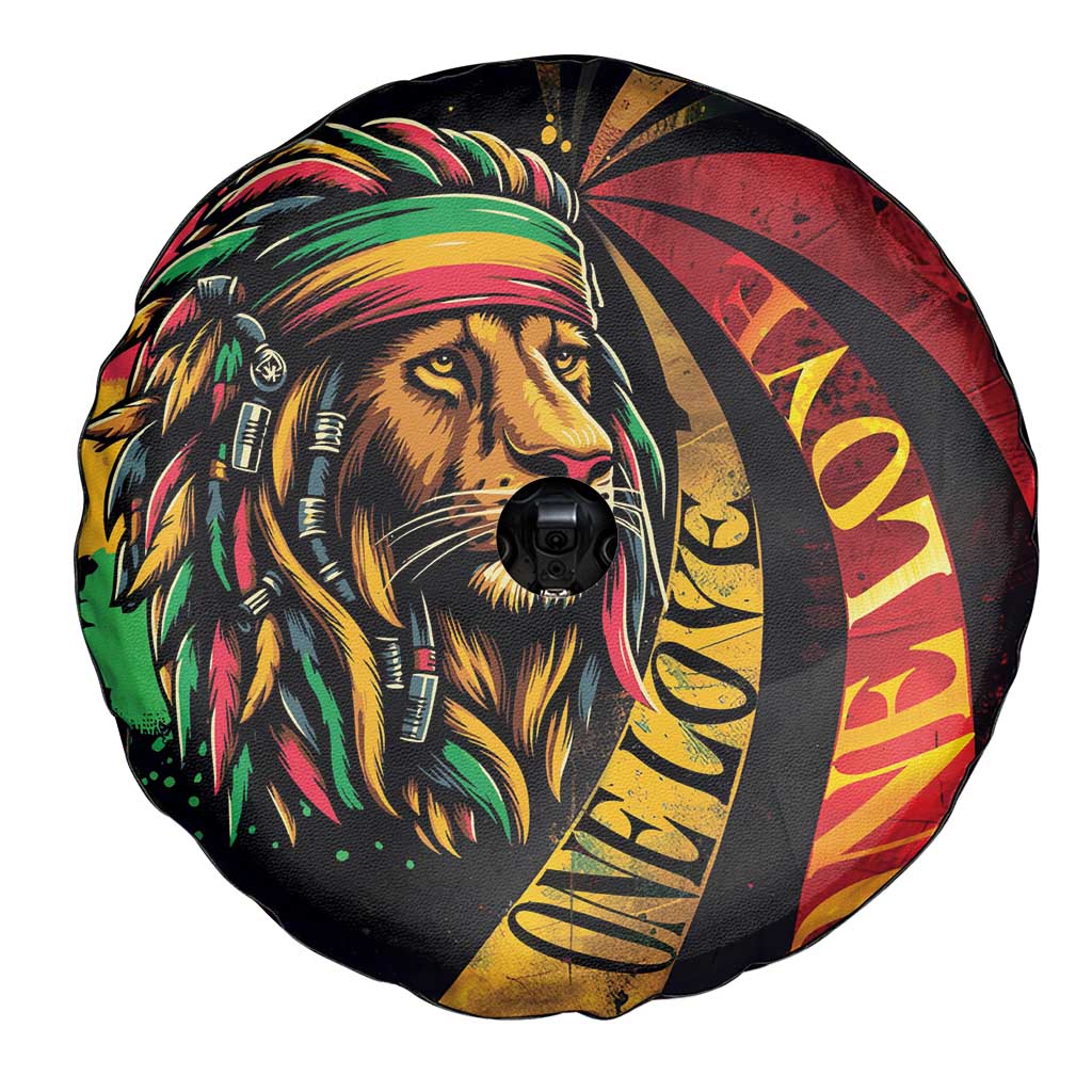 Jamaica Rastafarian Lion One Love Spare Tire Cover - Wonder Print Shop