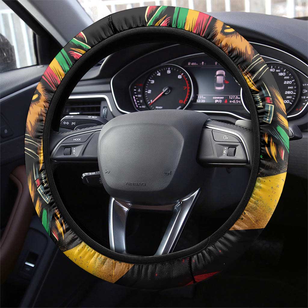 Jamaica Rastafarian Lion One Love Steering Wheel Cover - Wonder Print Shop