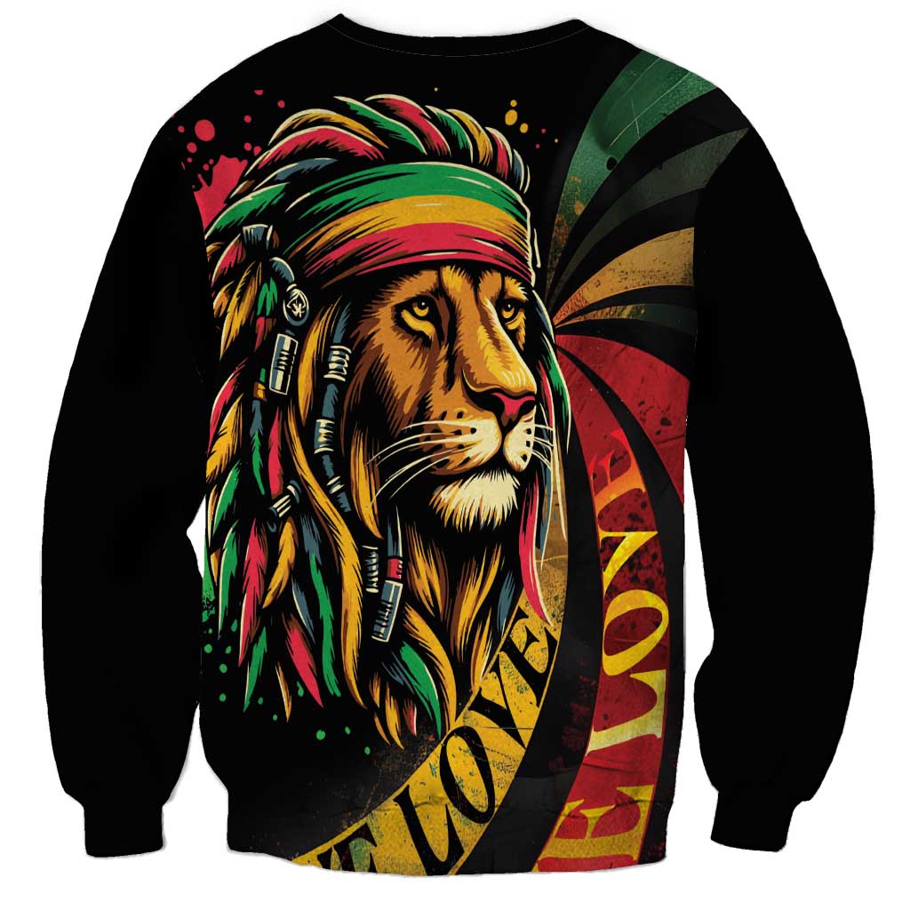 Jamaica Rastafarian Lion One Love Sweatshirt - Wonder Print Shop