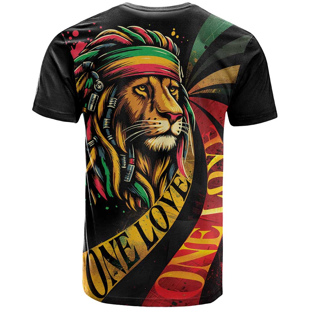 Jamaica Rastafarian Lion One Love T Shirt - Wonder Print Shop