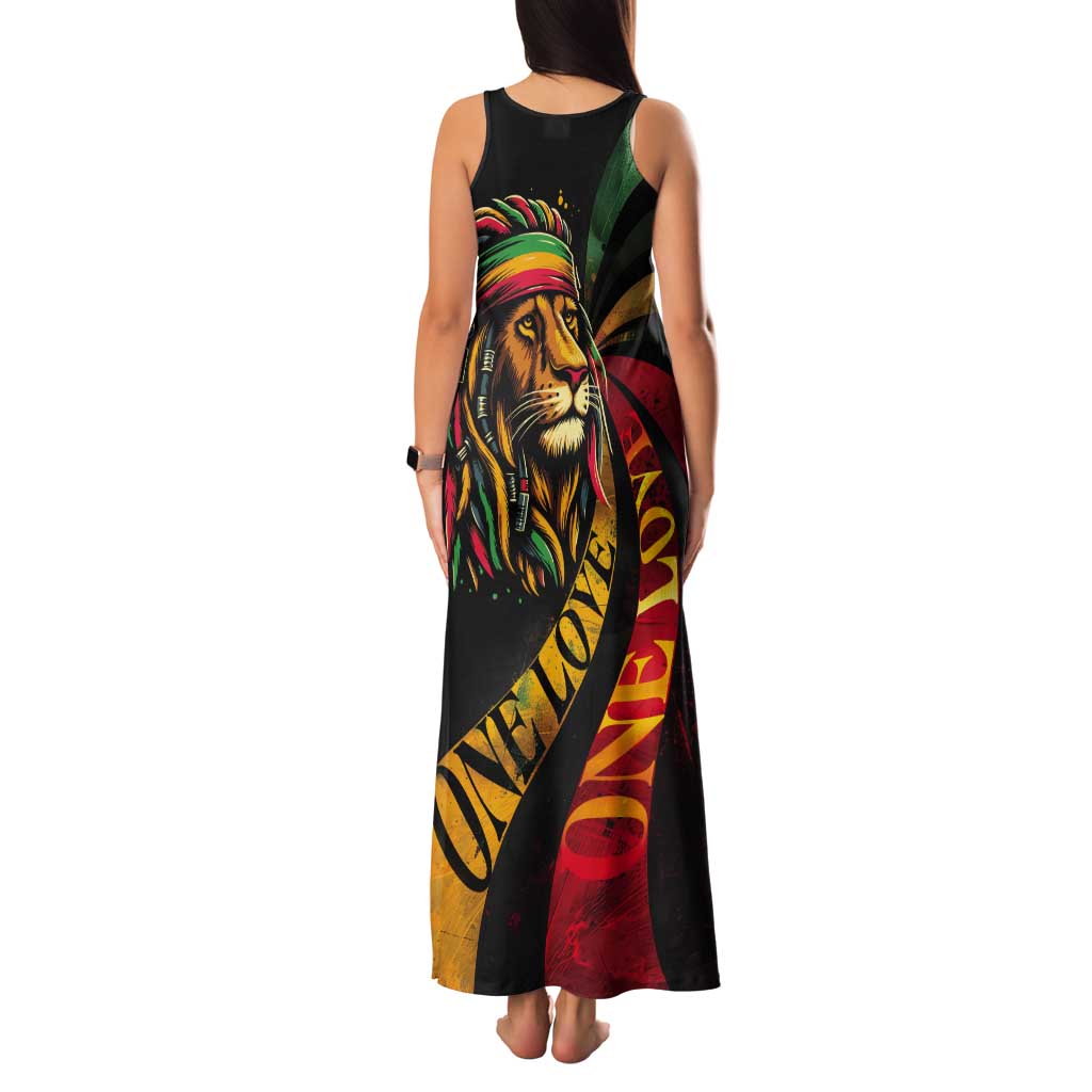 Jamaica Rastafarian Lion One Love Tank Maxi Dress - Wonder Print Shop