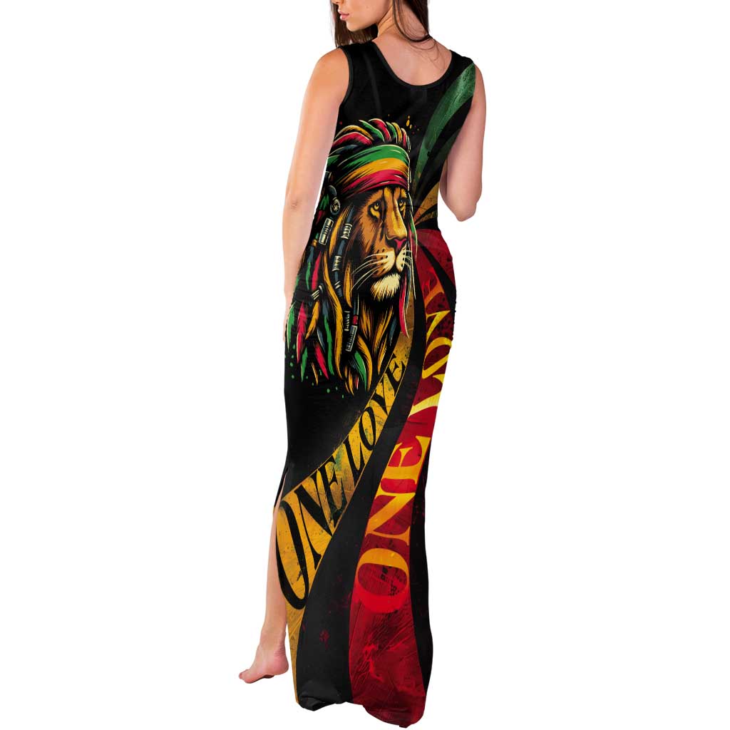 Jamaica Rastafarian Lion One Love Tank Maxi Dress - Wonder Print Shop