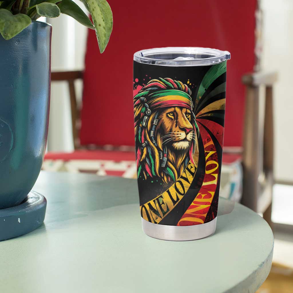 Jamaica Rastafarian Lion One Love Tumbler Cup - Wonder Print Shop