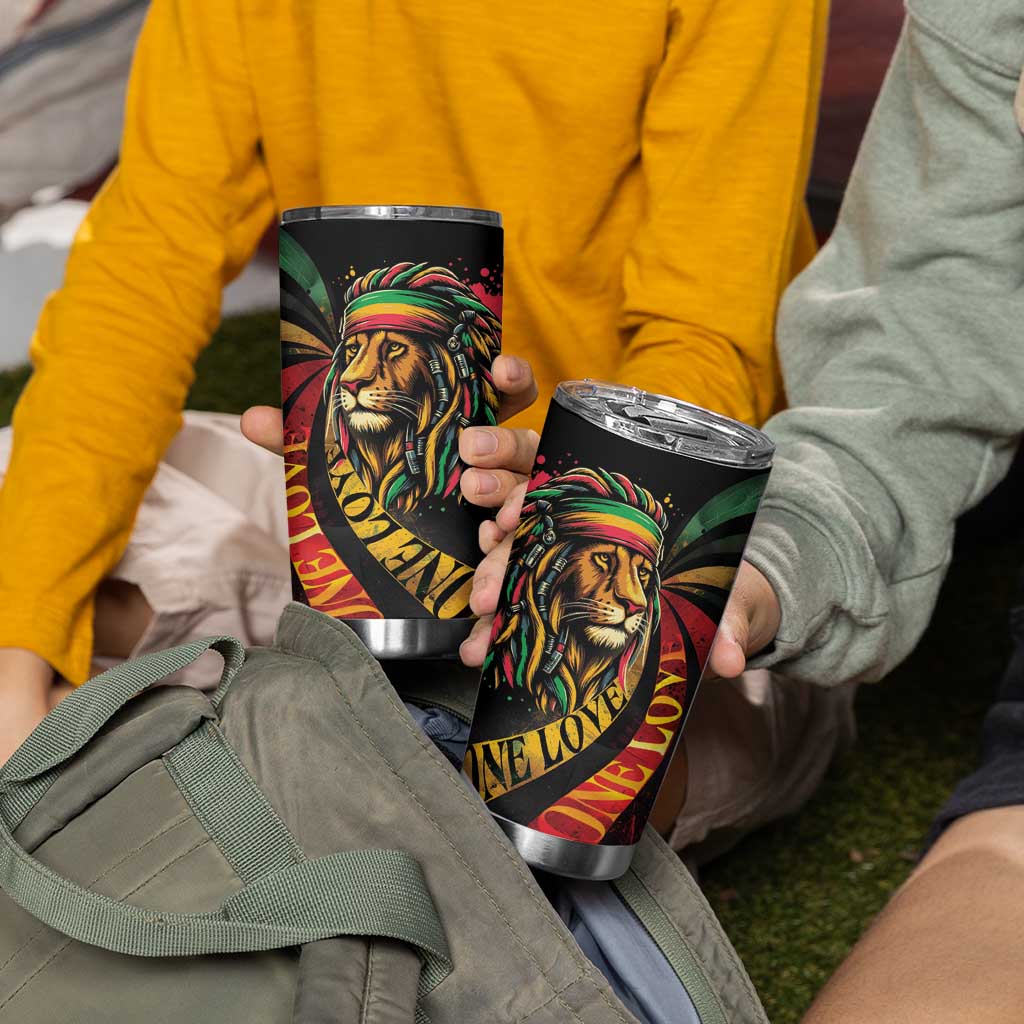 Jamaica Rastafarian Lion One Love Tumbler Cup - Wonder Print Shop