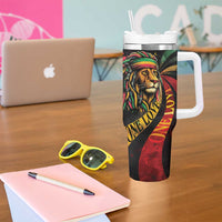 Jamaica Rastafarian Lion One Love Tumbler With Handle - Wonder Print Shop
