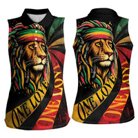 Jamaica Rastafarian Lion One Love Women Sleeveless Polo Shirt - Wonder Print Shop