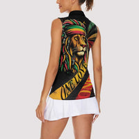 Jamaica Rastafarian Lion One Love Women Sleeveless Polo Shirt - Wonder Print Shop