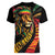 Jamaica Rastafarian Lion One Love Women V-Neck T-Shirt - Wonder Print Shop