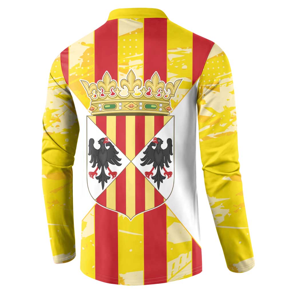 Kingdom of Trinacria Button Sweatshirt Est 1282 Animus Tuus Dominus LT9 - Wonder Print Shop