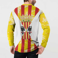 Kingdom of Trinacria Button Sweatshirt Est 1282 Animus Tuus Dominus LT9 - Wonder Print Shop