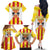Kingdom of Trinacria Family Matching Off The Shoulder Long Sleeve Dress and Hawaiian Shirt Est 1282 Animus Tuus Dominus - Wonder Print Shop