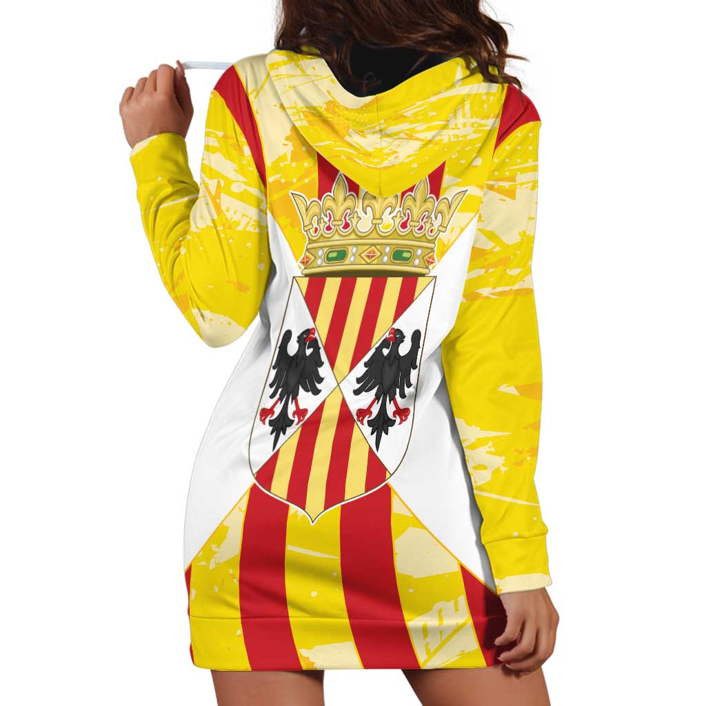 Kingdom of Trinacria Hoodie Dress Est 1282 Animus Tuus Dominus - Wonder Print Shop