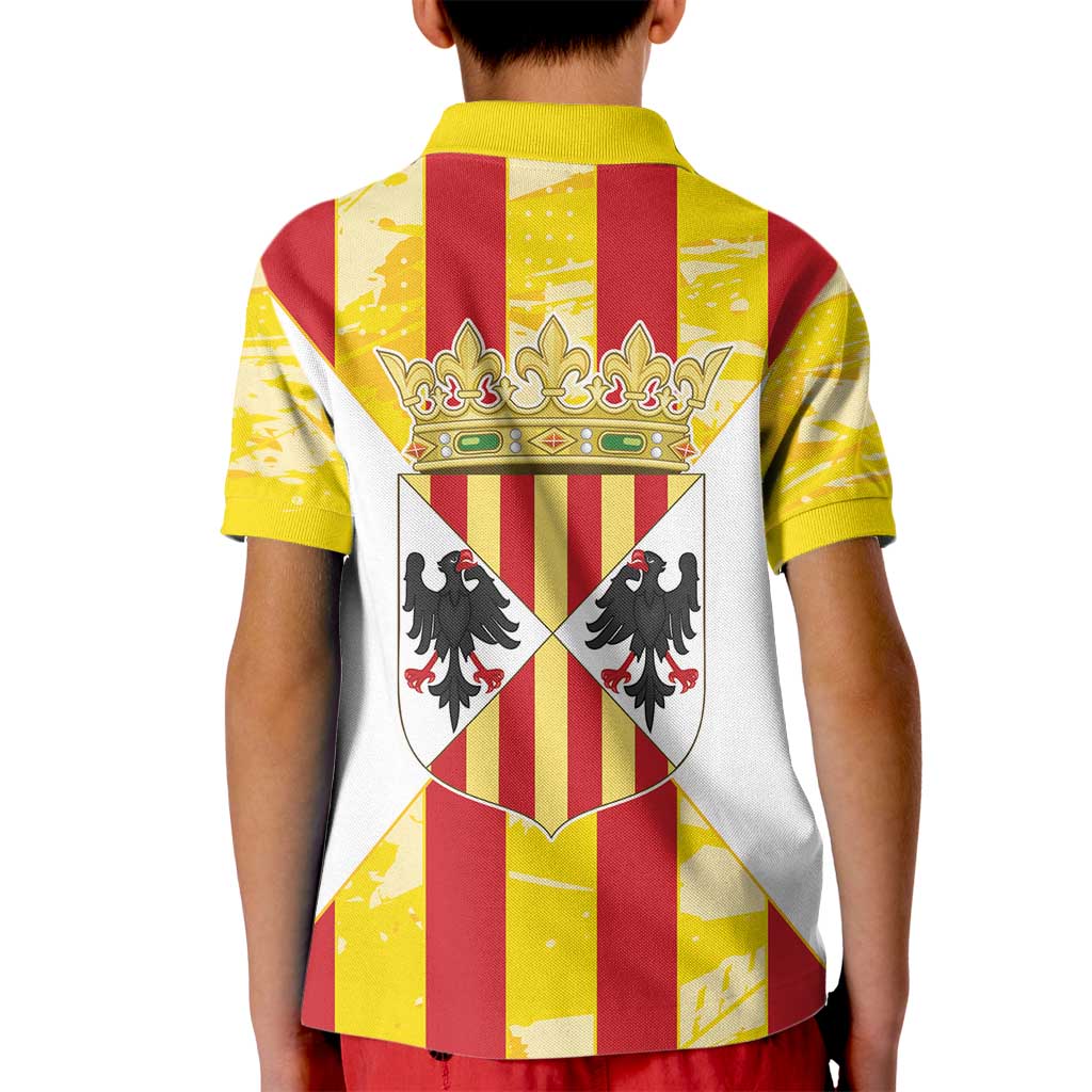 Kingdom of Trinacria Kid Polo Shirt Est 1282 Animus Tuus Dominus - Wonder Print Shop