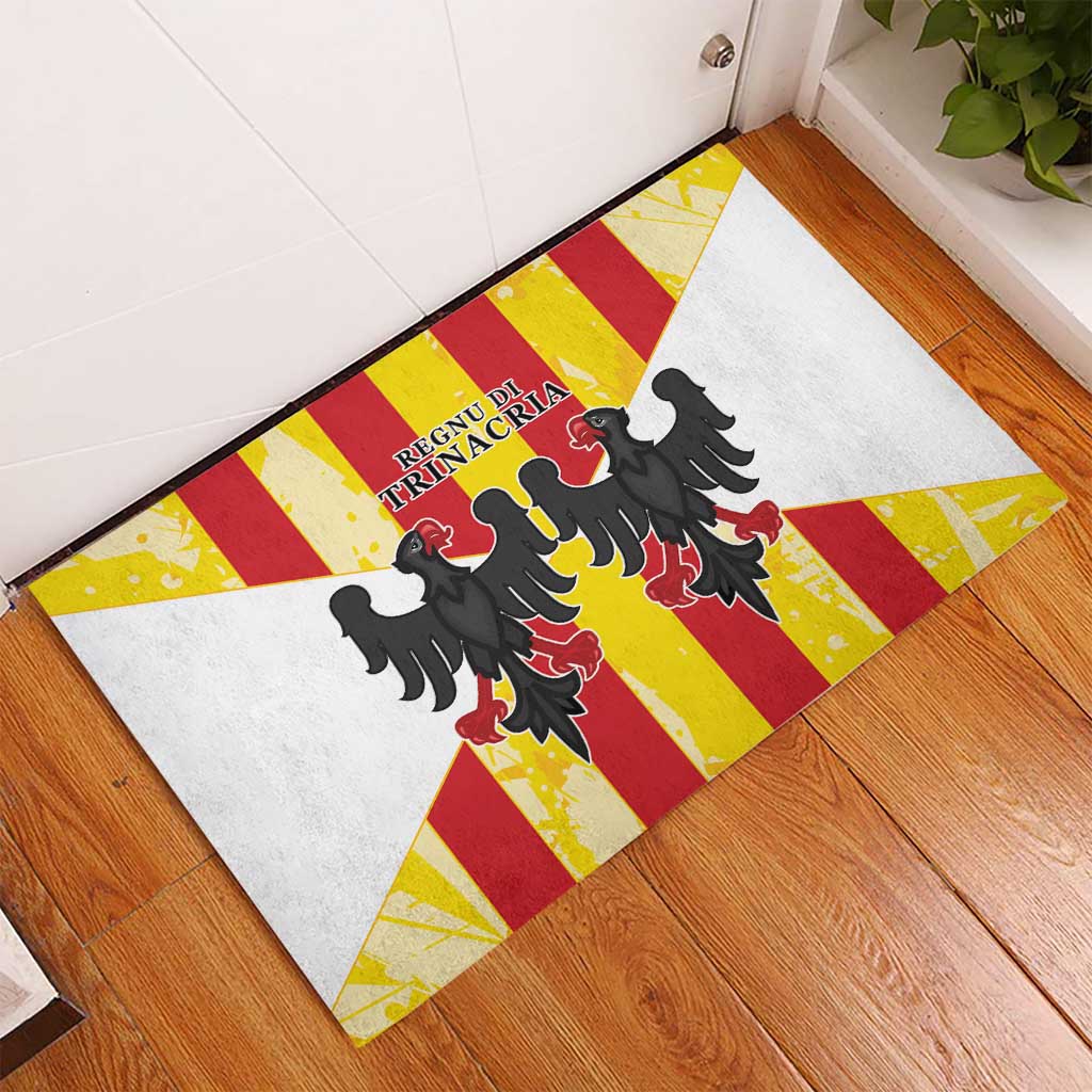 Kingdom of Trinacria Rubber Doormat Est 1282 Animus Tuus Dominus - Wonder Print Shop