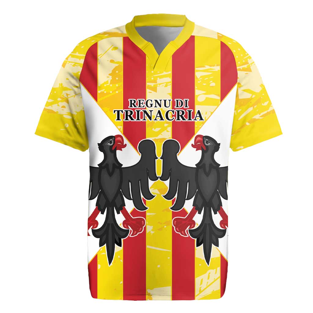Kingdom of Trinacria Rugby Jersey Est 1282 Animus Tuus Dominus - Wonder Print Shop