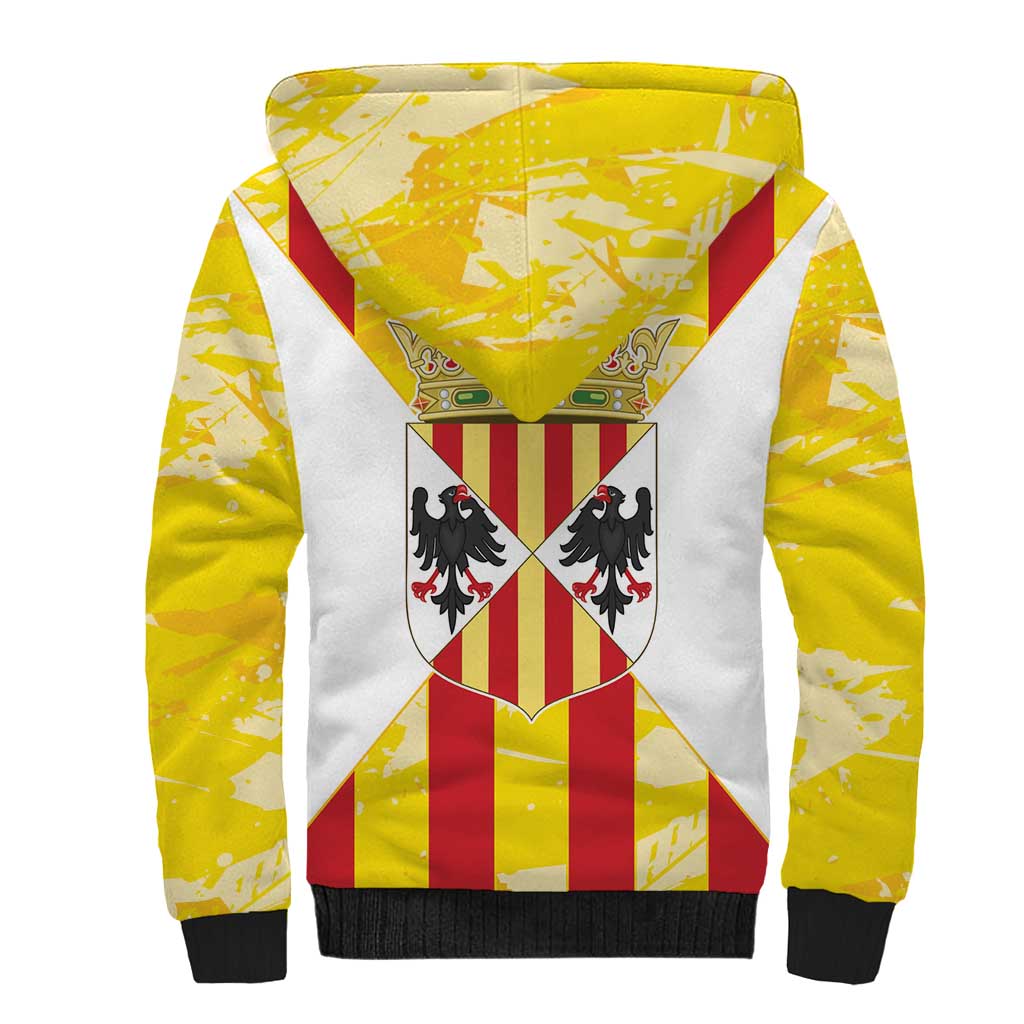 Kingdom of Trinacria Sherpa Hoodie Est 1282 Animus Tuus Dominus - Wonder Print Shop