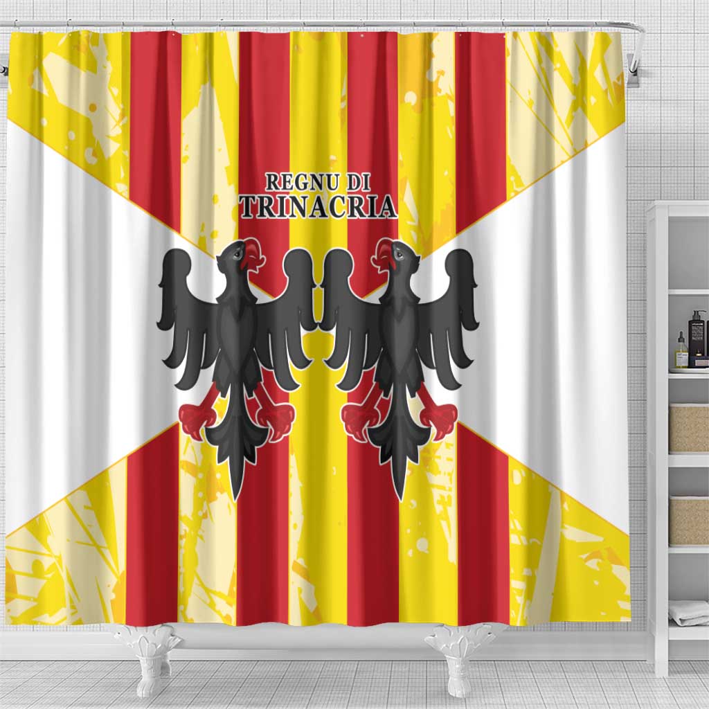 Kingdom of Trinacria Shower Curtain Est 1282 Animus Tuus Dominus