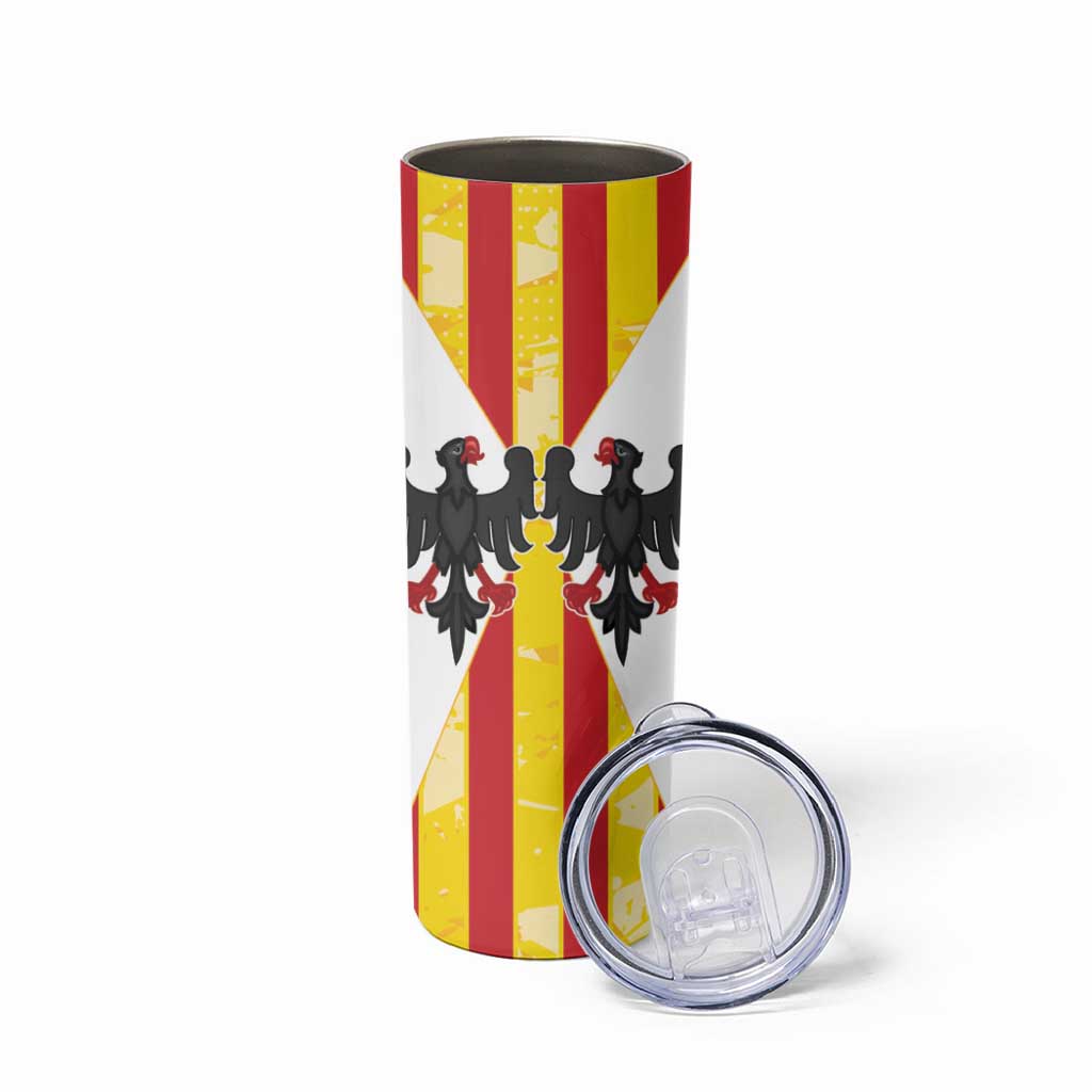 Kingdom of Trinacria Skinny Tumbler Est 1282 Animus Tuus Dominus - Wonder Print Shop