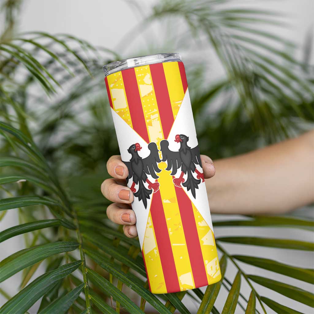 Kingdom of Trinacria Skinny Tumbler Est 1282 Animus Tuus Dominus - Wonder Print Shop