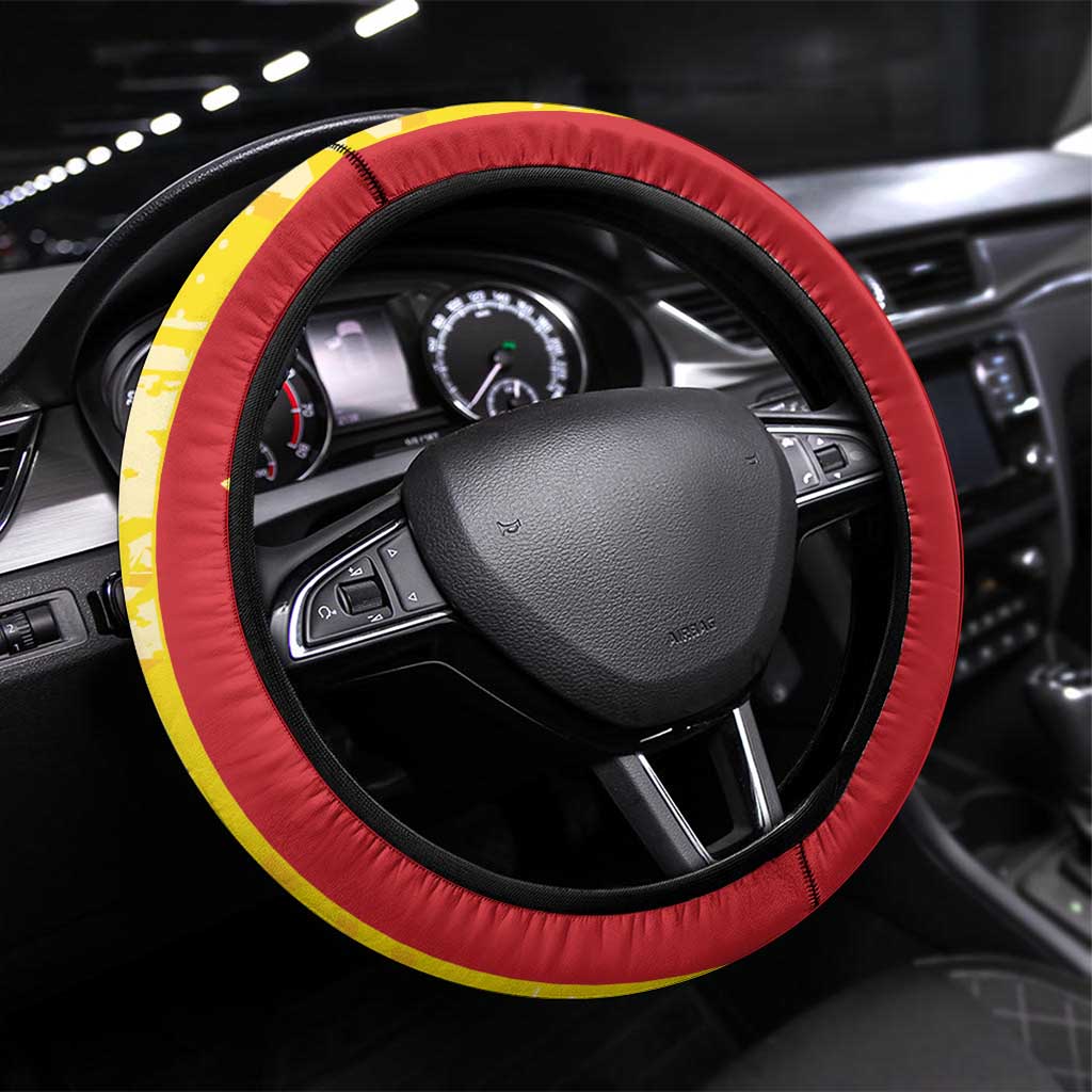 Kingdom of Trinacria Steering Wheel Cover Est 1282 Animus Tuus Dominus - Wonder Print Shop