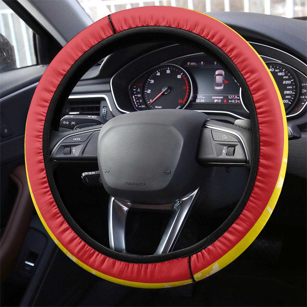 Kingdom of Trinacria Steering Wheel Cover Est 1282 Animus Tuus Dominus - Wonder Print Shop