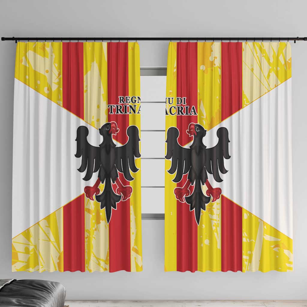 Kingdom of Trinacria Window Curtain Est 1282 Animus Tuus Dominus - Wonder Print Shop