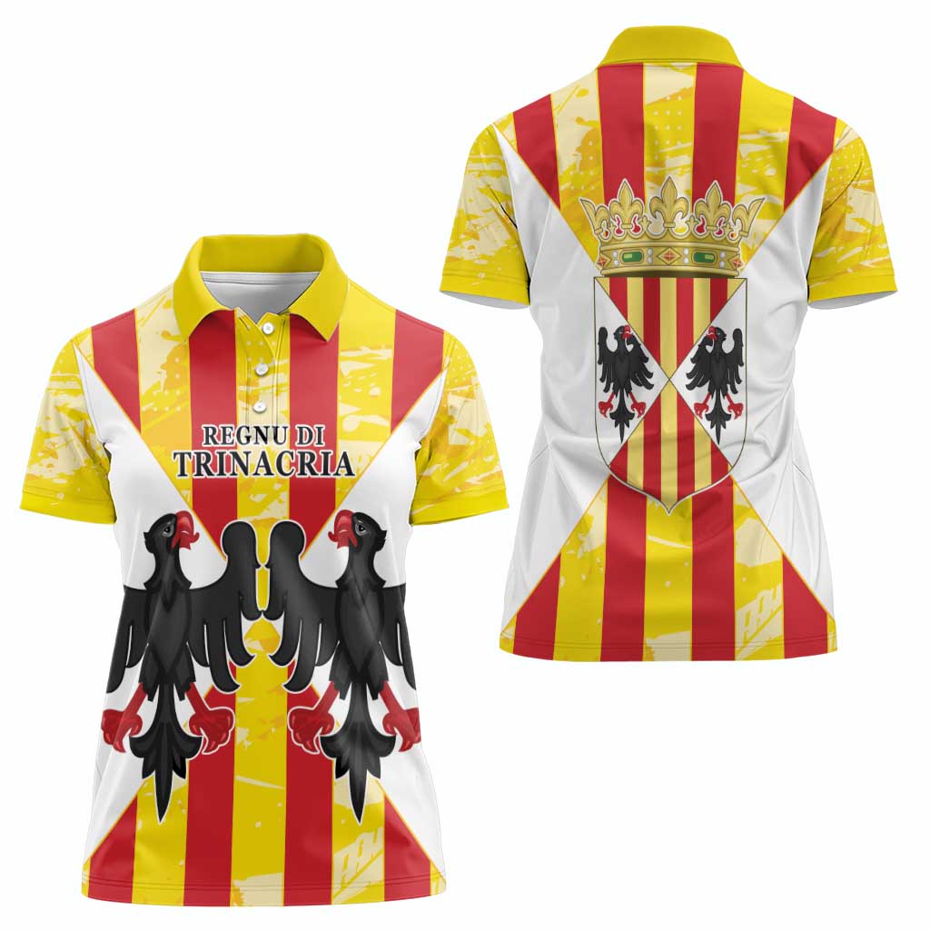Kingdom of Trinacria Women Polo Shirt Est 1282 Animus Tuus Dominus - Wonder Print Shop