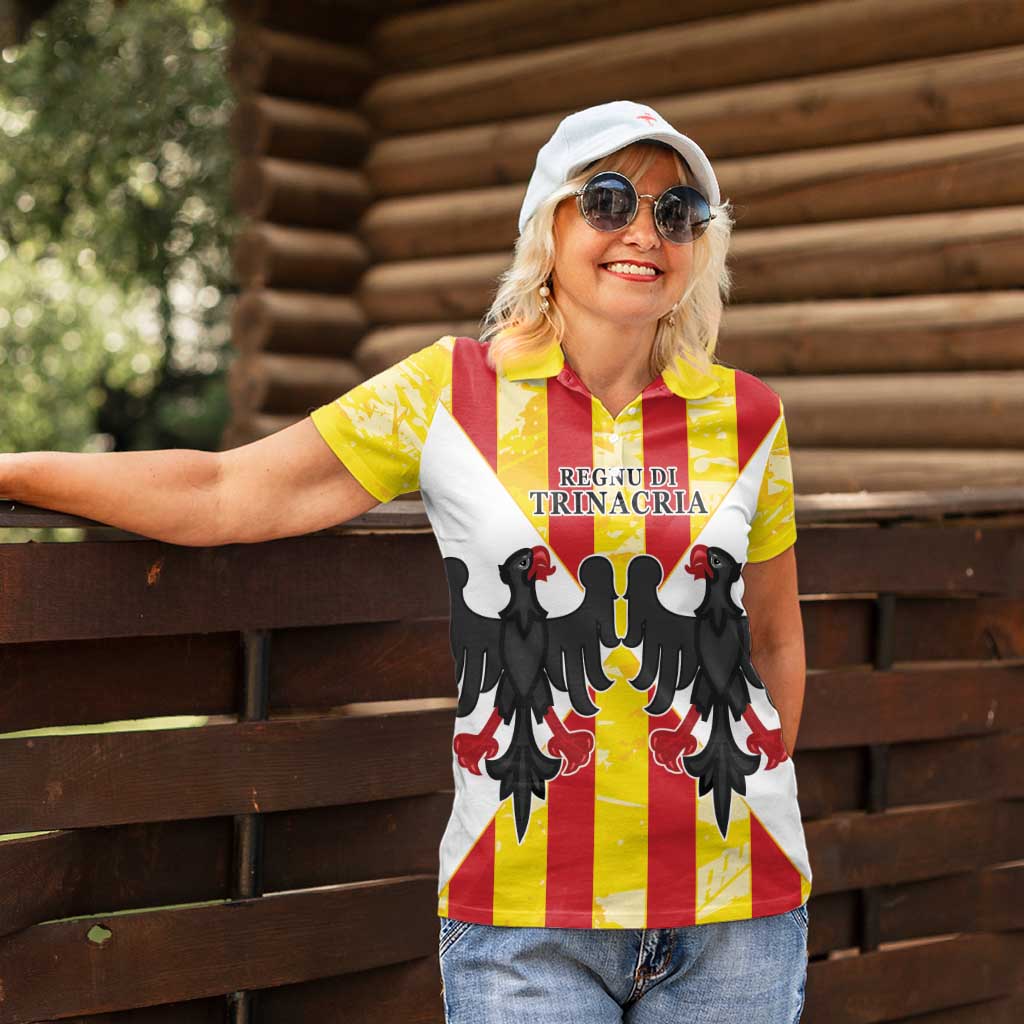 Kingdom of Trinacria Women Polo Shirt Est 1282 Animus Tuus Dominus - Wonder Print Shop