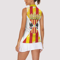 Kingdom of Trinacria Women Sleeveless Polo Shirt Est 1282 Animus Tuus Dominus - Wonder Print Shop