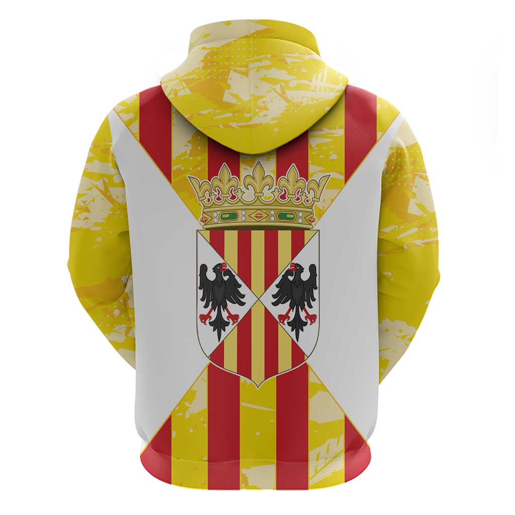 Kingdom of Trinacria Zip Hoodie Est 1282 Animus Tuus Dominus - Wonder Print Shop