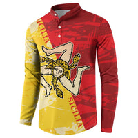 La Bandiera Regione Siciliana Button Sweatshirt LT9 - Wonder Print Shop