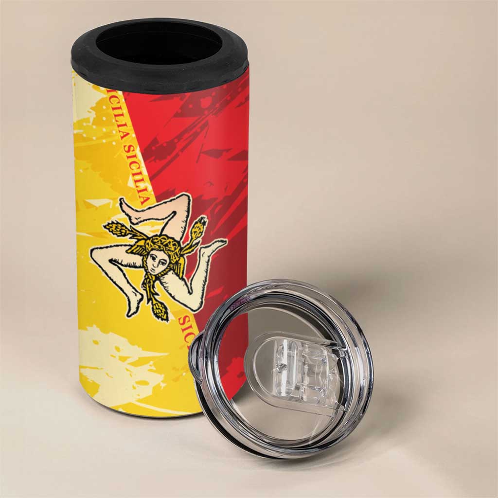 La Bandiera Regione Siciliana 4 in 1 Can Cooler Tumbler LT9 - Wonder Print Shop
