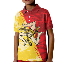 La Bandiera Regione Siciliana Kid Polo Shirt - Wonder Print Shop