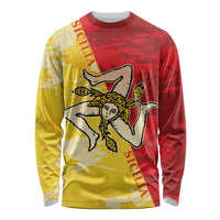 La Bandiera Regione Siciliana Long Sleeve Shirt - Wonder Print Shop