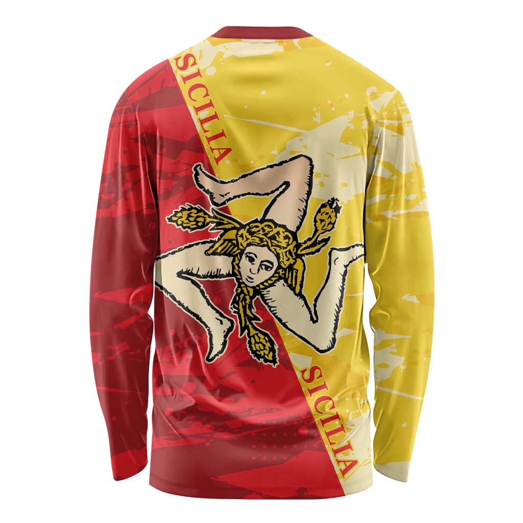 La Bandiera Regione Siciliana Long Sleeve Shirt - Wonder Print Shop
