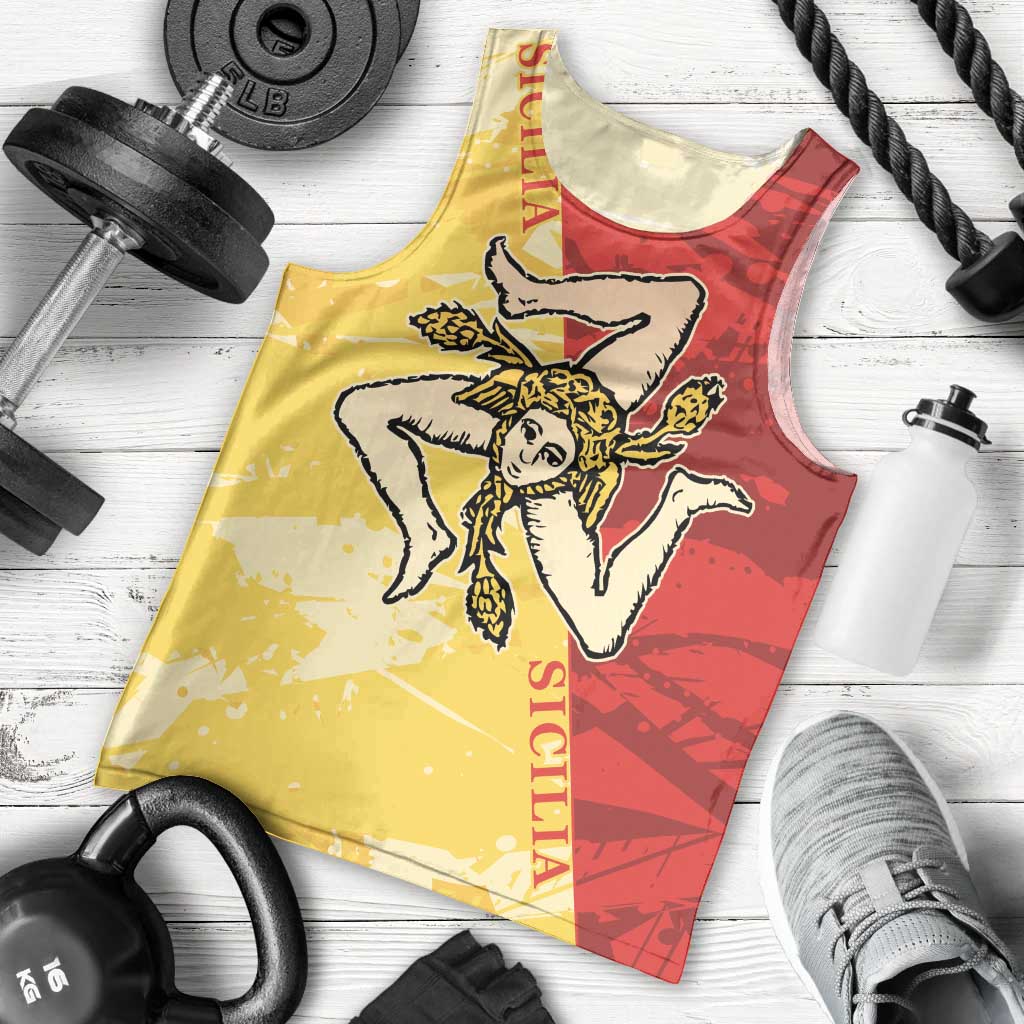 La Bandiera Regione Siciliana Men Tank Top - Wonder Print Shop