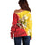 La Bandiera Regione Siciliana Off Shoulder Sweater - Wonder Print Shop