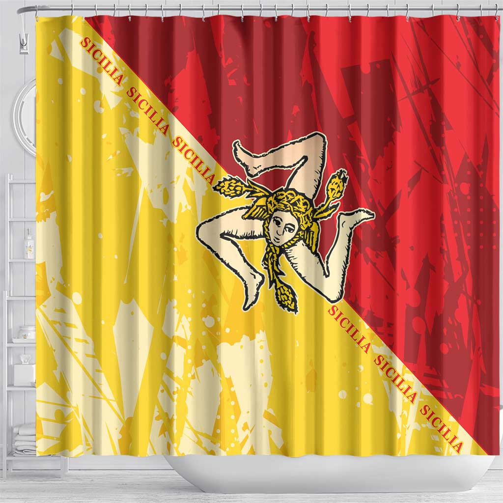 La Bandiera Regione Siciliana Shower Curtain