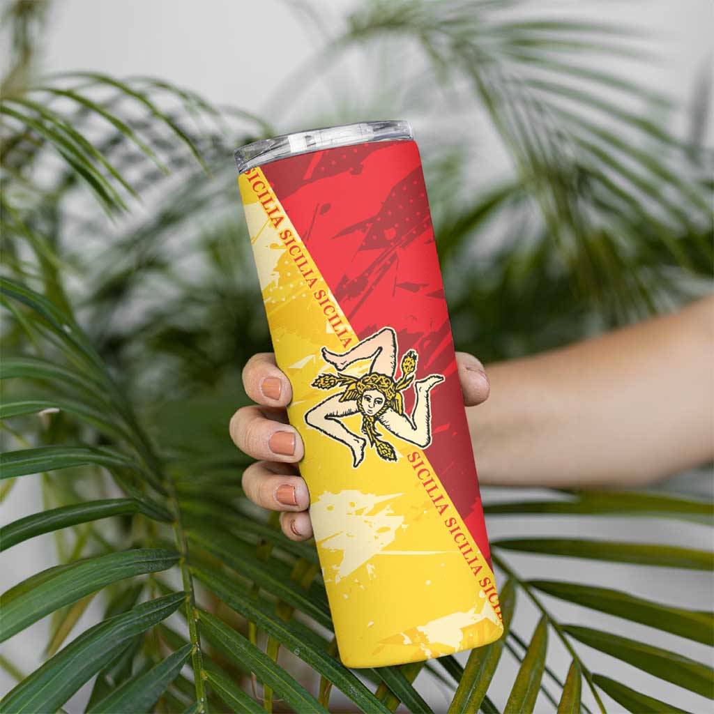 La Bandiera Regione Siciliana Skinny Tumbler - Wonder Print Shop
