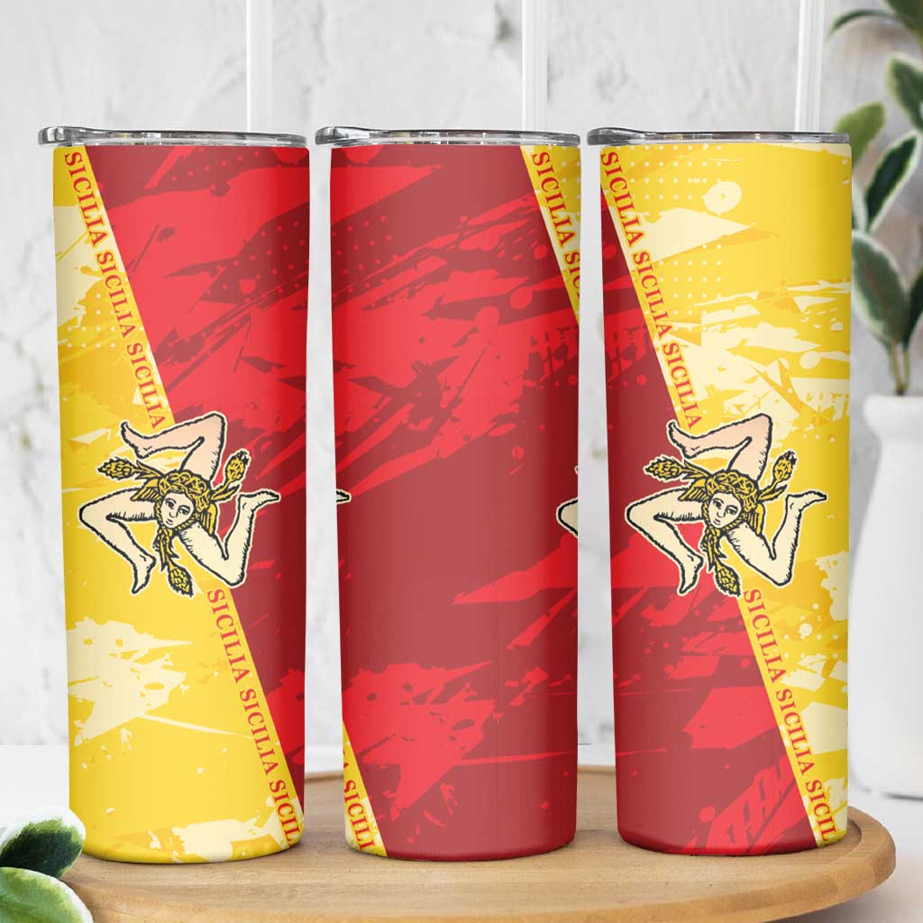La Bandiera Regione Siciliana Skinny Tumbler - Wonder Print Shop