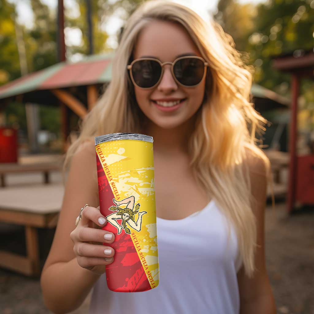 La Bandiera Regione Siciliana Skinny Tumbler - Wonder Print Shop