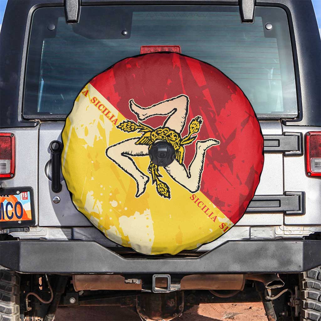 La Bandiera Regione Siciliana Spare Tire Cover - Wonder Print Shop